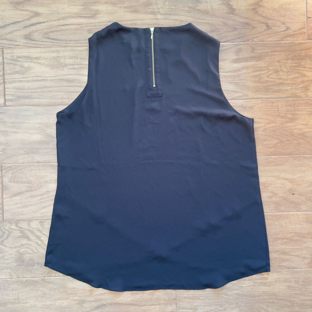Chico's Tank Size 2 (L/12) Black Classic Layer Jade Crossover Back Zipper - Picture 2 of 8